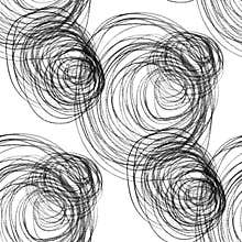 Seamless texture black painted abstract circles