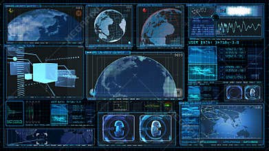 Technology Interface Computer Data Screen GUI 4K