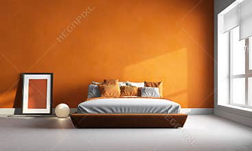 Orange bedroom