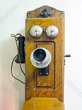 Old crank style telephone