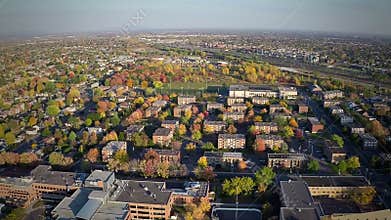 Aerial View of a Common Suburb District