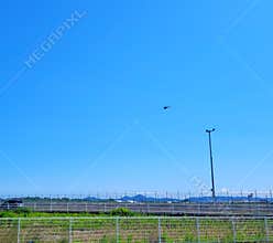 The ramp and runway of Nagoya airport