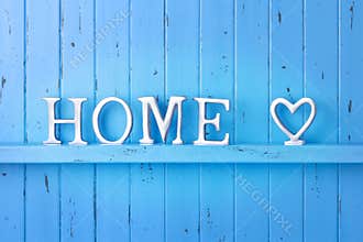Home Love Blue Background