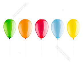 Many colorful balloons