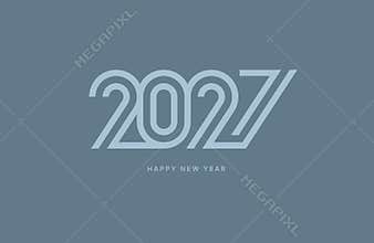 2027 New Year logo and number design.