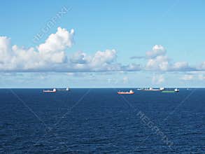 Landscape from the coast over the sea