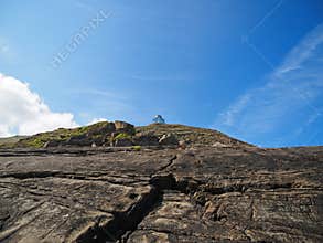 Landscape of the coast over the sea and cliffs of the Basque Country