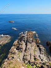 Landscape from the coast over the sea