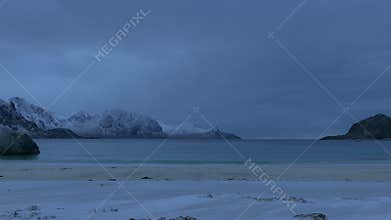 Lofoten winter beach