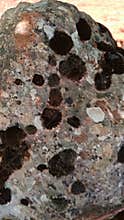 Natural Stone Rock Texture with Black Lichen Macro