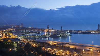 Morning in Barcelona - accelerated time 4k