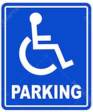 Handicap parking sign
