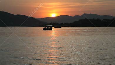 Sunset at Lake Pichola in Udaipur