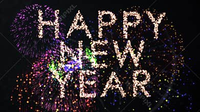 Firework style countdown for the new year