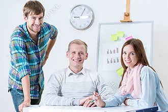 Happy team of architects