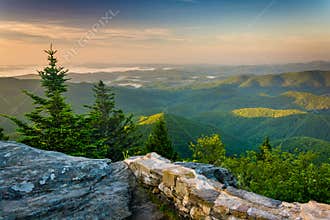 Morning view from Devil's Courthouse, near the Blue Ridge Parkwa