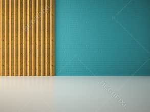 Interior of empty room 3D rendering
