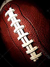 Macro of an American football vertical