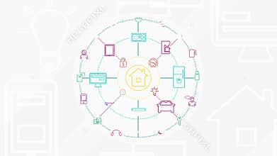 Internet Of Things and Smart Home Concept. 4K