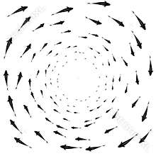 Maelstrom of black silhouettes of fish in the ocean depths.
