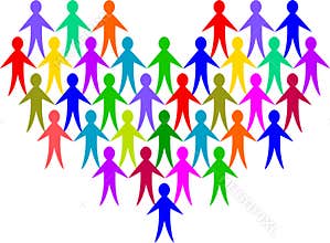 Diversity People Heart/eps