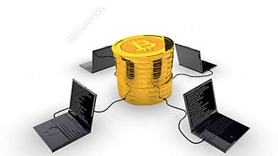 Bitcoin mining concept