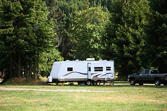Camping with RV Trailer