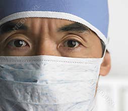 Surgeon with face mask
