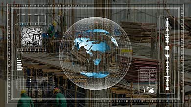 Seamless digital technology of engineering construction site of skyscraper