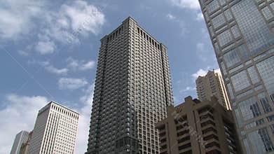 Chicago river view from a ferry