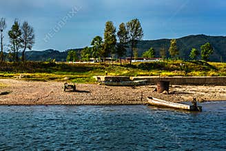 The Yalu River -- China DPRK border