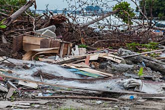 Junk site indicating disaster like tsunami, earthquake,tornado and typhoon