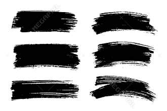 Vector black paint, ink brush stroke, texture.
