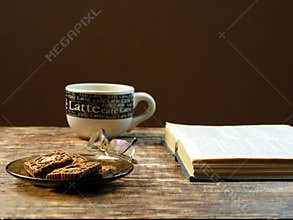 Book reading black background