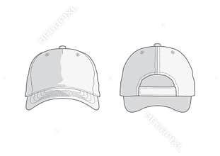 White vector baseball cap