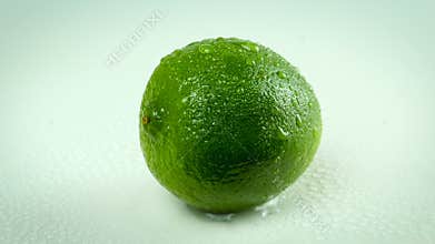 Lime with waterdrops