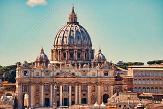 Vatican city. St Peter`s Basilica.