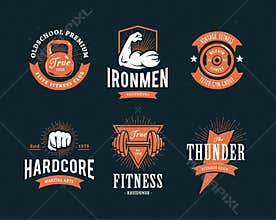 Retro Fitness Emblems