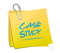 case study memo sign concept illustration