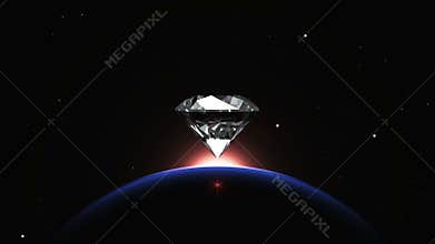 Planet and a diamond