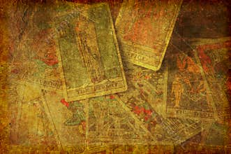 Grunge Tarot Cards Background Textured