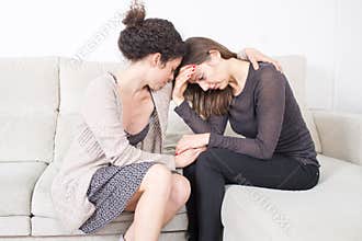 Woman helping a friend