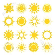 Sun icon set