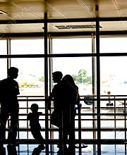 People at airport