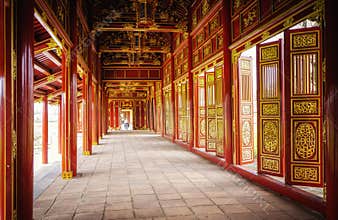 Red Doors, Imperial Citadel, Hue, Vietnam