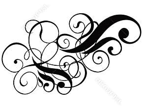 Scroll, cartouche, decor, vector