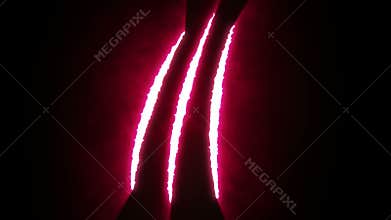Claw Slashes Vertical Red
