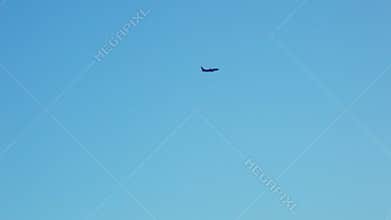 Commercial Air Plane left to right
