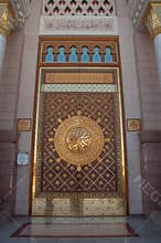 Huge door in Al-Masjid an-NabawÄ« Mosque, Saudi Arabia