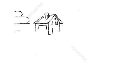 House energy project hand draw